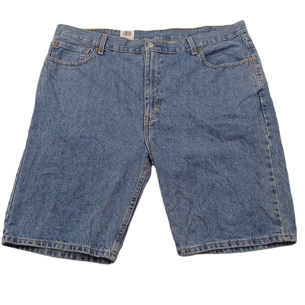 Levis 505 Denim Shorts Mens 42 Blue Light Stonewash Jean Regular 10"